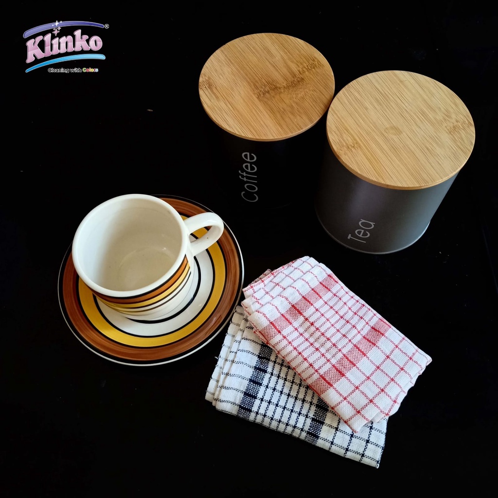 Serbet Makan Nussa Kain Lap Dapur Piring Motif Kotak Halus Tebal Klinko