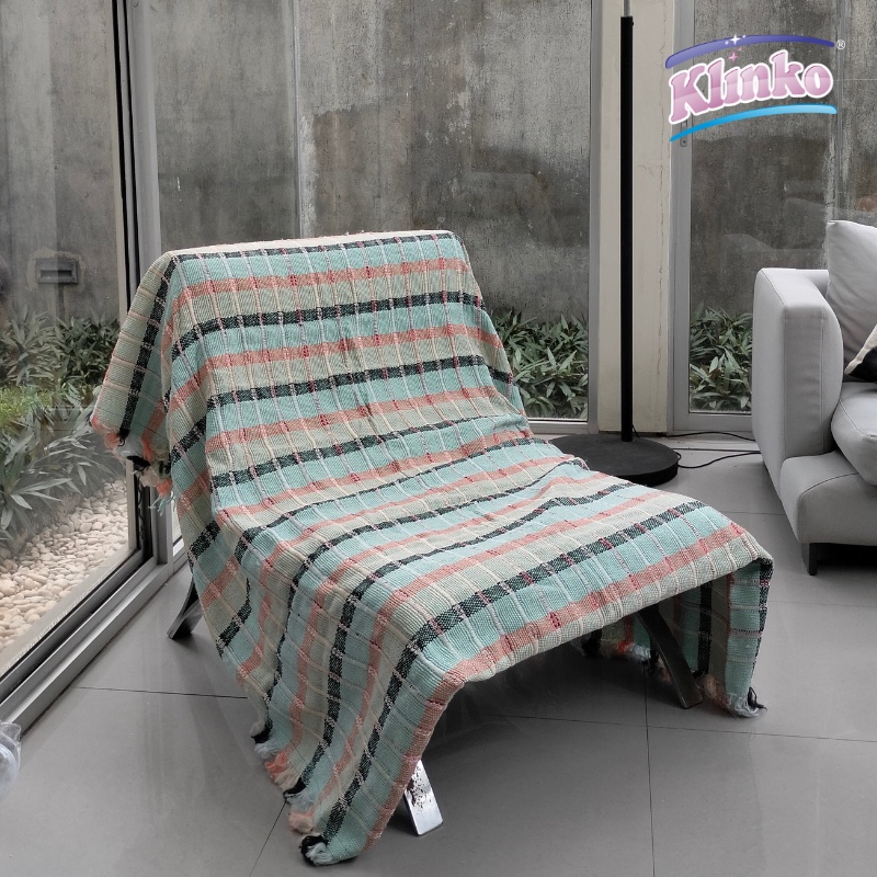 Travel Matt Kain Tikar Lipat Piknik Karpet Tenun Tamasya 175 x 250 cm Klinko