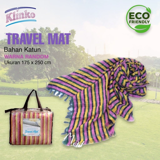 Travel Matt Kain Tikar Lipat Piknik Karpet Tenun Tamasya 175 x 250 cm Klinko