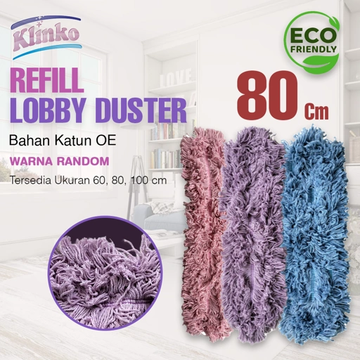 Refill Mop Lobby Duster OE Color Pel Lantai Kantor 80cm klinko