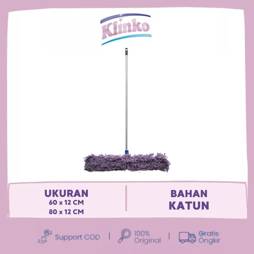 Refill Mop Lobby Duster OE Color Pel Lantai Kantor 100cm klinko