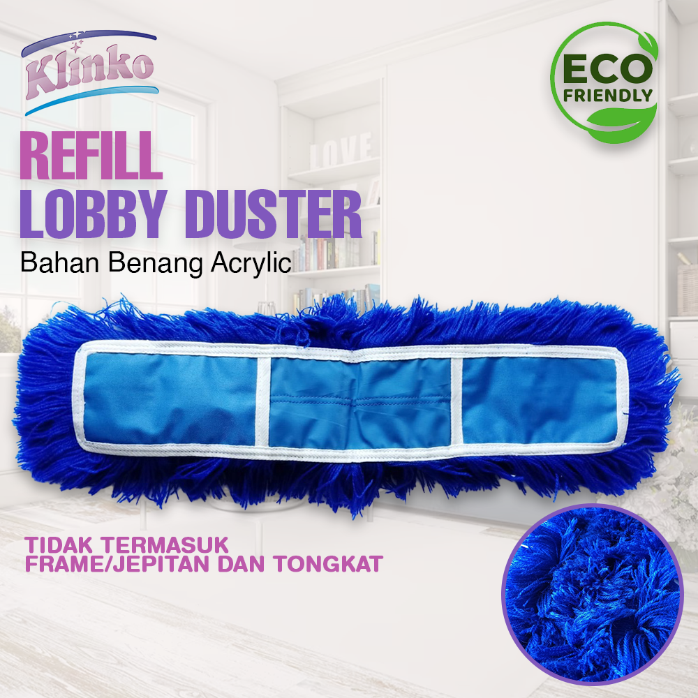 Refill Mop Lobby Duster Acrylic Pel Lantai Kantor 100cm klinko