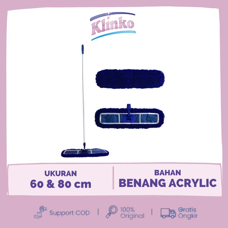 Lobi Mop Lobby Duster Acrylic Pel Lantai Kantor 100cm klinko