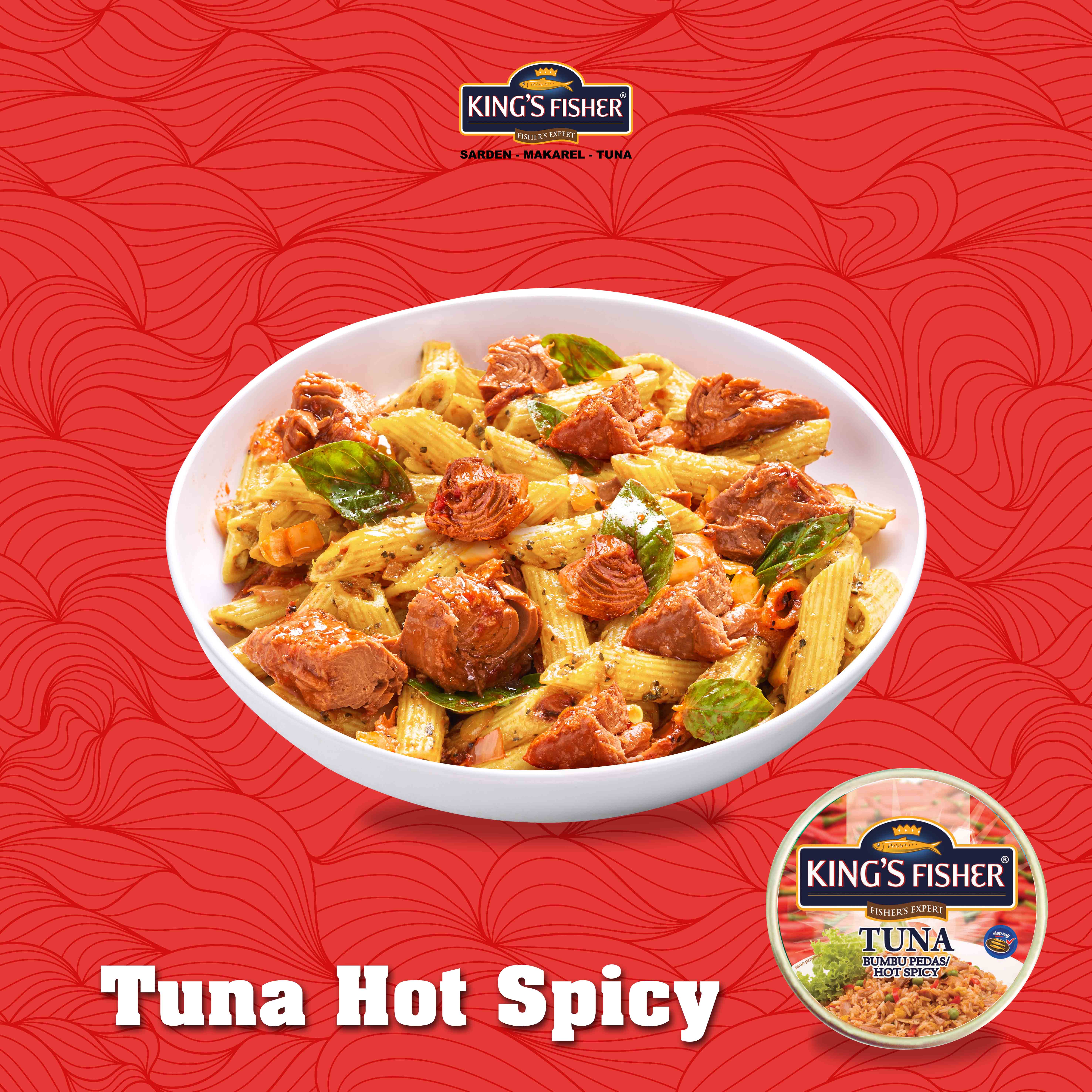 Paket 3 pcs King's Fisher Tuna Canned Hot Spicy Daging Tuna Makanan Kaleng 170 g