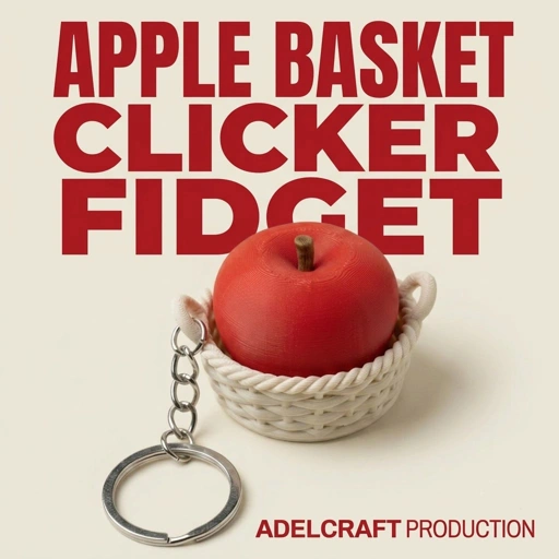 Ktmstore - Apple Basket Clicker Fidget Gantungan Kunci Mechanical Keyboard 3D ASMR PETG Keranjang Apel
