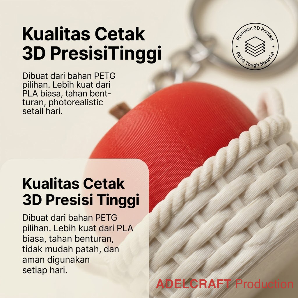 Ktmstore - Apple Basket Clicker Fidget Gantungan Kunci Mechanical Keyboard 3D ASMR PETG Keranjang Apel