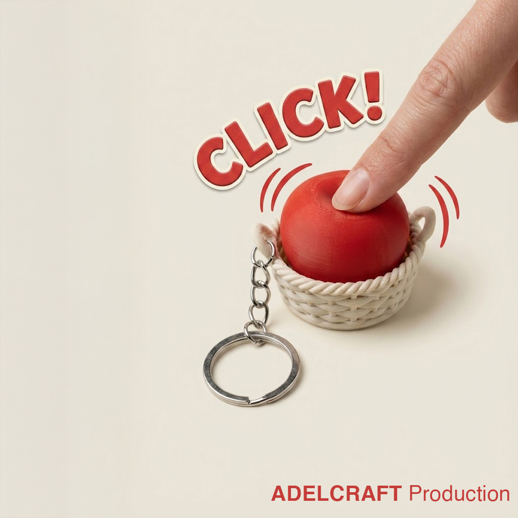 Ktmstore - Apple Basket Clicker Fidget Gantungan Kunci Mechanical Keyboard 3D ASMR PETG Keranjang Apel