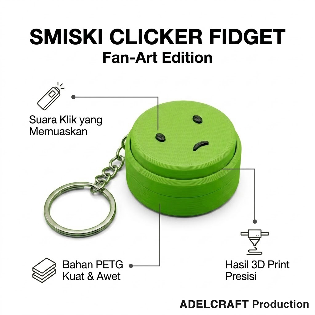 Ktmstore - Smiski Clicker Fidget Gantungan Kunci Mechanical Keyboard 3D ASMR PETG