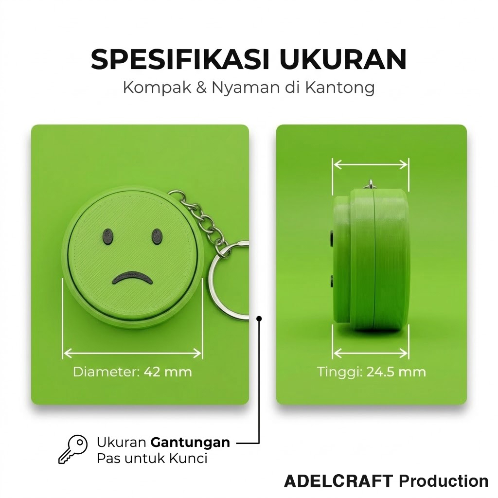 Ktmstore - Smiski Clicker Fidget Gantungan Kunci Mechanical Keyboard 3D ASMR PETG