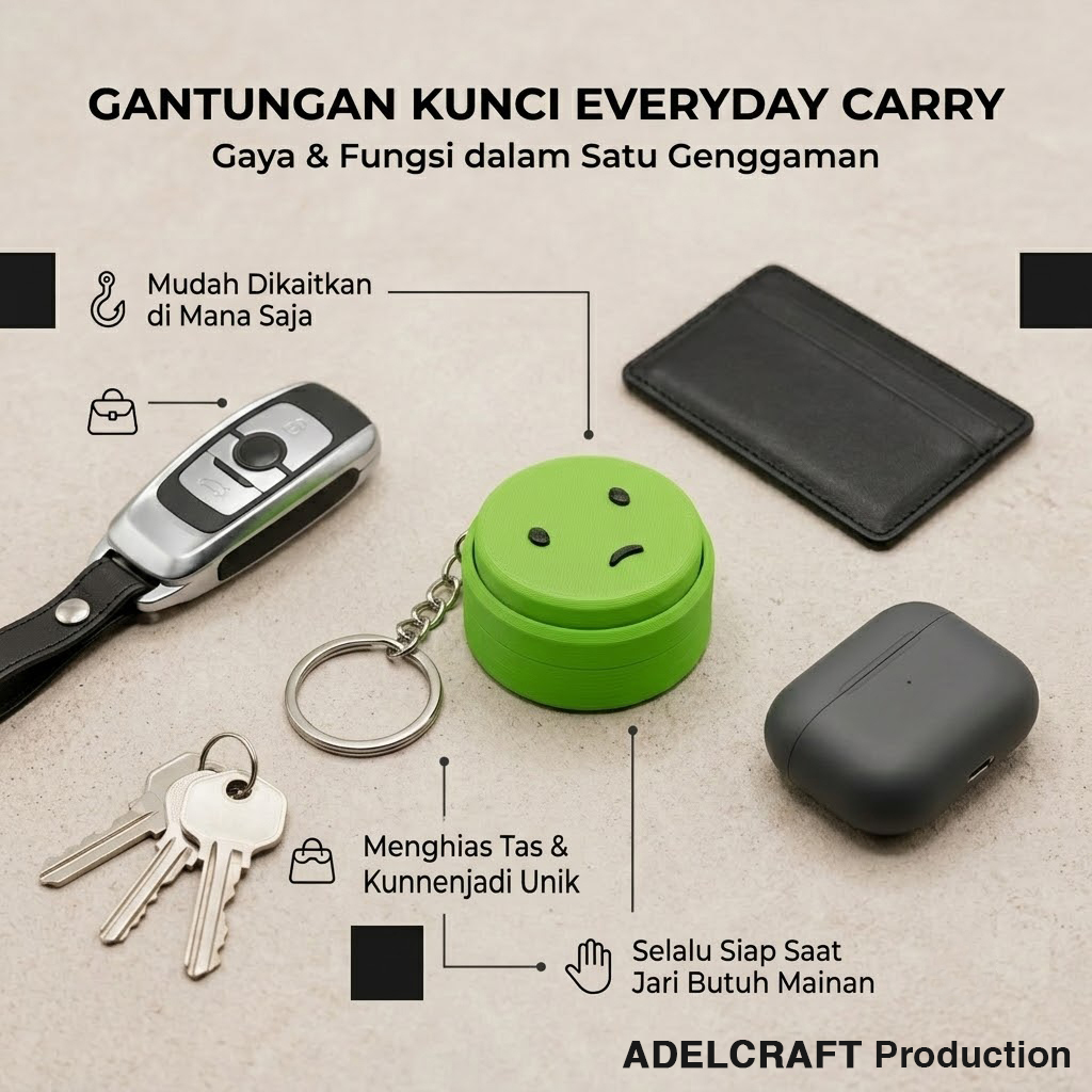Ktmstore - Smiski Clicker Fidget Gantungan Kunci Mechanical Keyboard 3D ASMR PETG