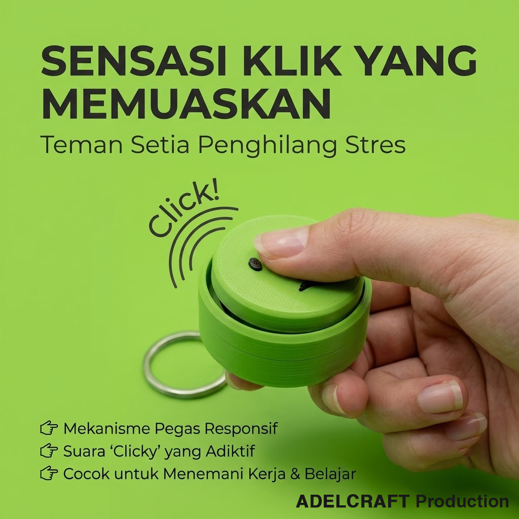 Ktmstore - Smiski Clicker Fidget Gantungan Kunci Mechanical Keyboard 3D ASMR PETG