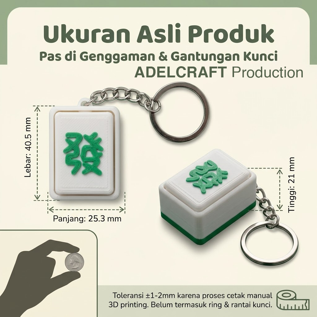 Ktmstore - Mahjong Clicker Fidget Gantungan Kunci mahyong Mechanical Keyboard 3D ASMR PETG