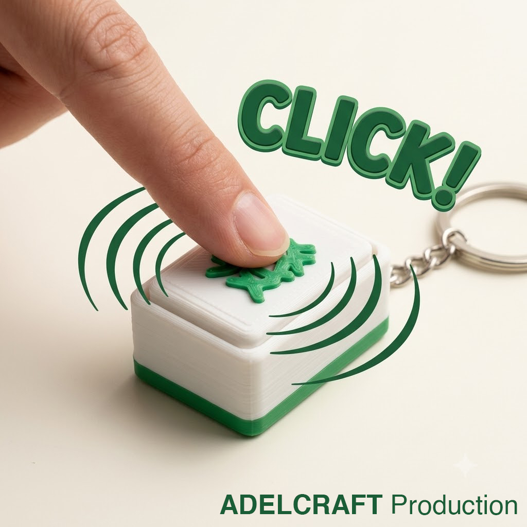 Ktmstore - Mahjong Clicker Fidget Gantungan Kunci mahyong Mechanical Keyboard 3D ASMR PETG