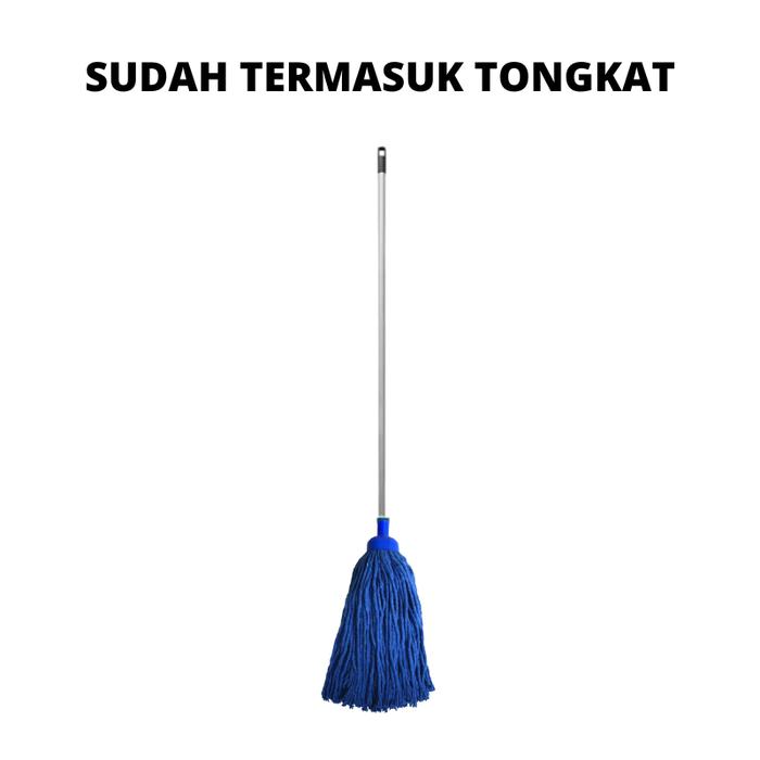 Alat Pel Lantai warna Mop Round pel benang sumbu Klinko