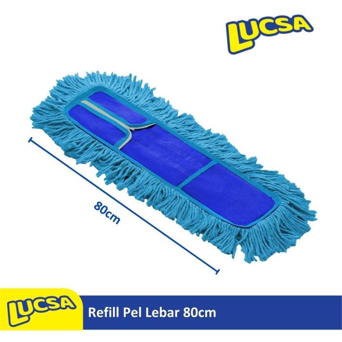 Pel Lebar 80cm Refill Pel Sapu Lantai Lobby Dust Mop Lucsa LM-1809