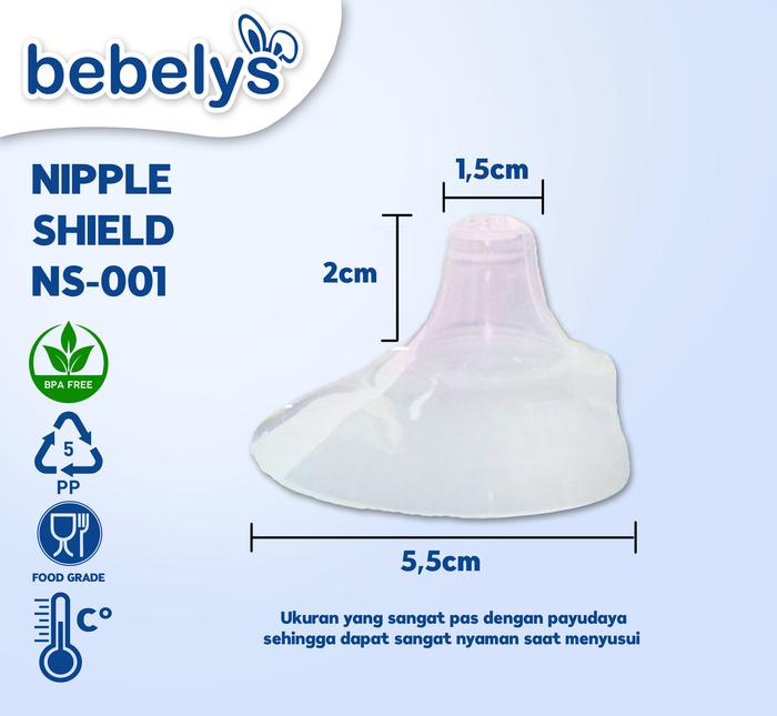 Nipple Shield Silikon Pelindung Puting menyusui NS-001 Bebelys