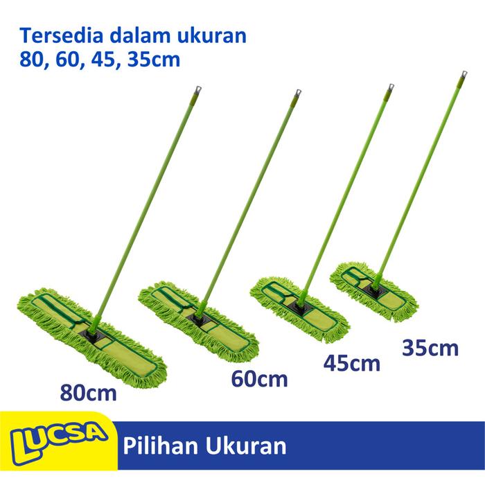 Pel Lebar 80cm Alat Pel Sapu Lantai Lobby Set Dust Mop Lucsa LM-180