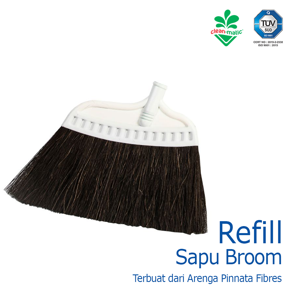 Refill Broom Sapu Lantai Putih Sapu Ijuk Cleanmatic 214464