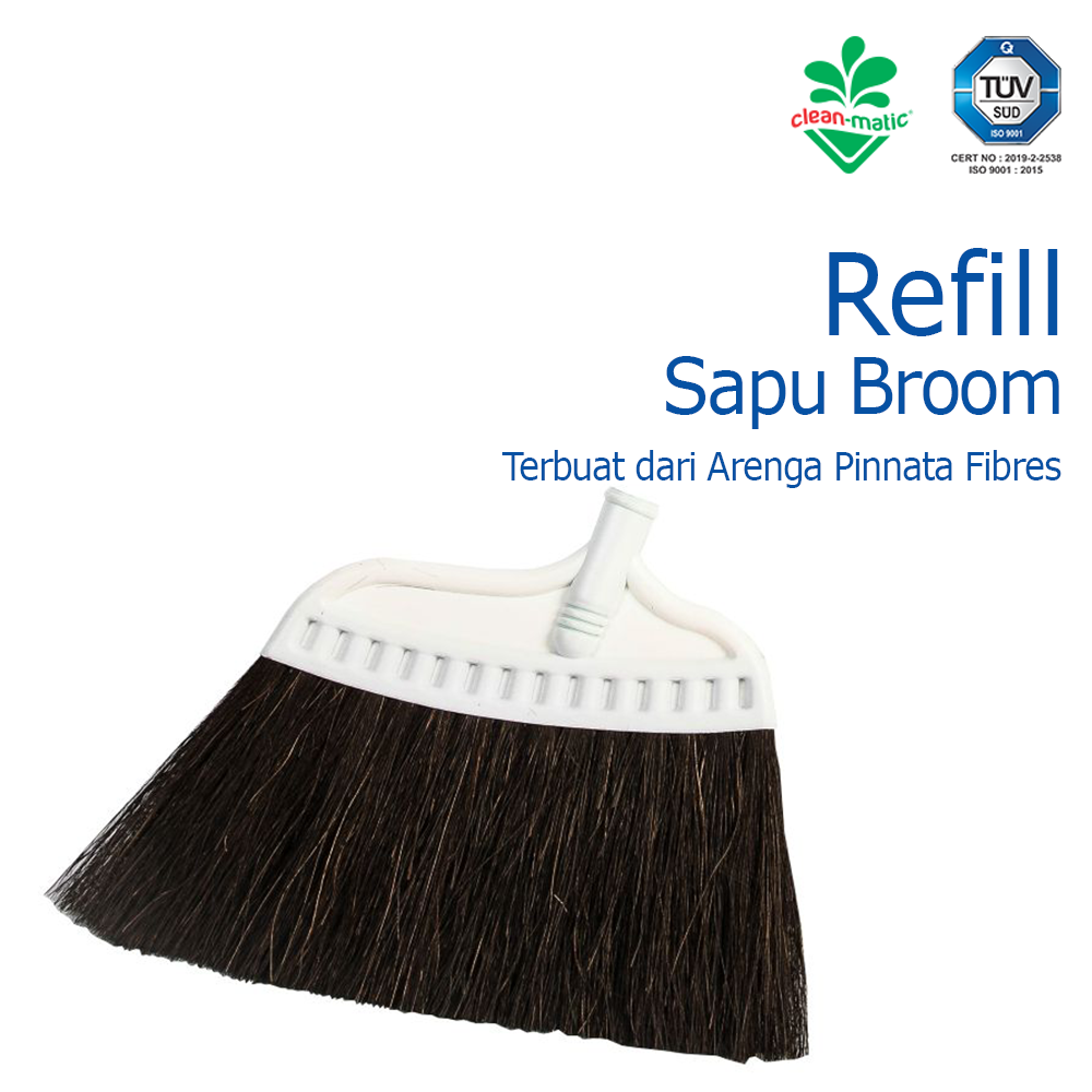 Refill Broom Sapu Lantai Putih Sapu Ijuk Cleanmatic 214464