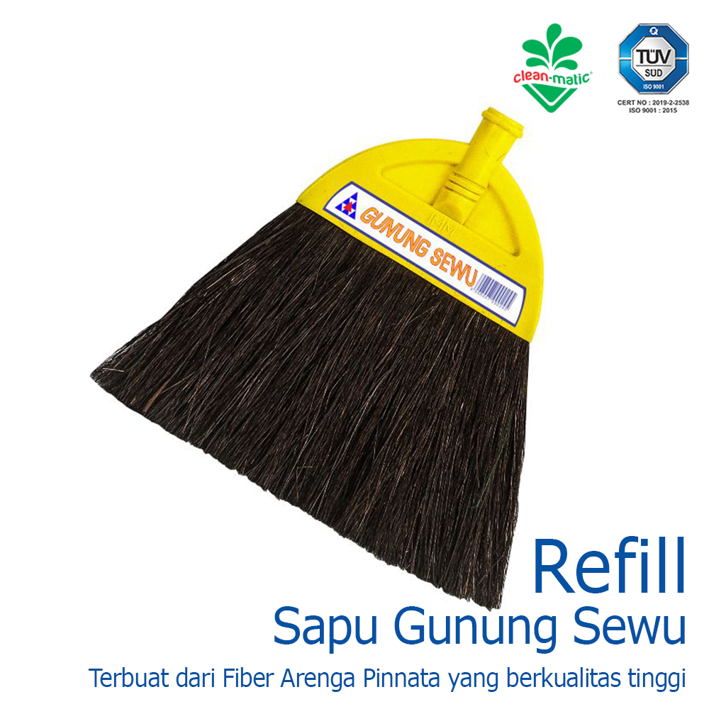 Refill Sapu Gunung Sewu Sapu Lantai Sapu Ijuk Broom Cleanmatic 214488