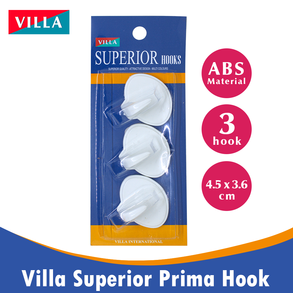 Villa Superior Prima Hook 1004 Gantungan baju Kail Tempel 2201-1004