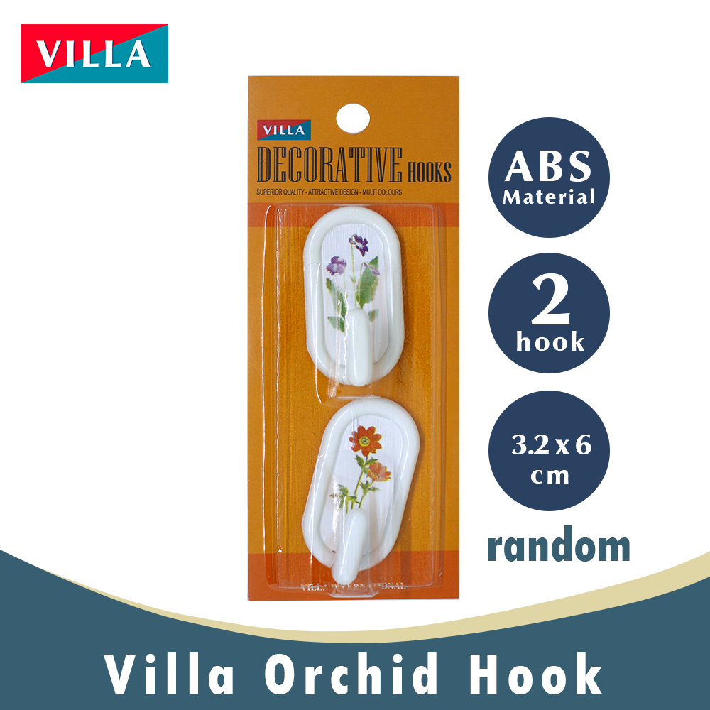 Villa Orchid Hook 1005 Anggrek Gantungan baju Kail Tempel 2201-1005