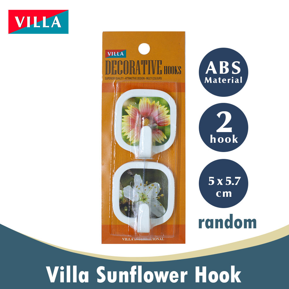 Villa Sunflower Hook 1007 Bunga Gantungan baju Kail Tempel 2201-1007