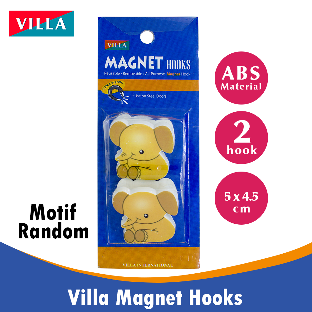 Klip Jepitan Magnet Kulkas 2 pc Tempelan Kulkas magnet hook villa 1027
