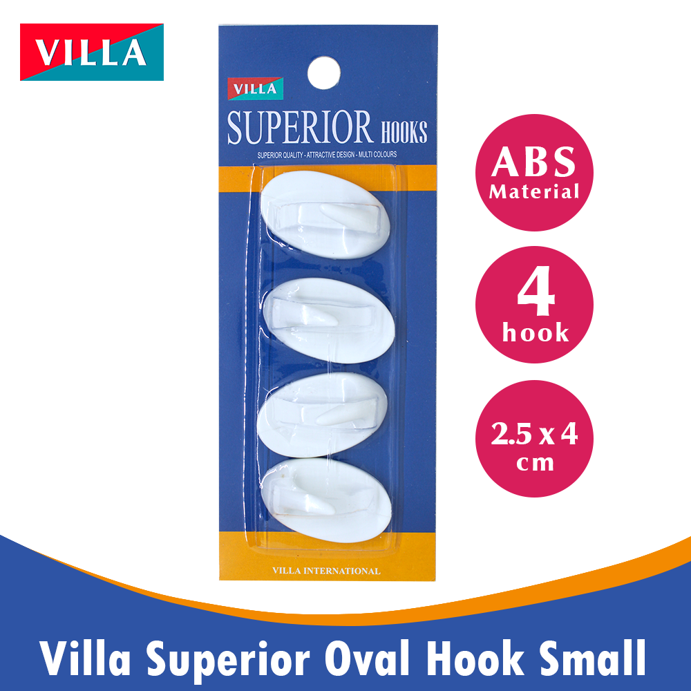 Villa Superior Oval Hook Small 1170 Gantungan baju Tempel 2201-1170