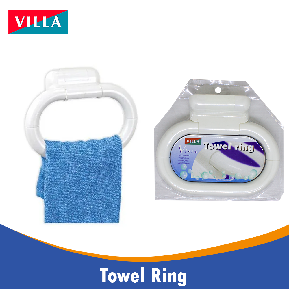 Gantungan lap handuk kamar mandi dinding plastik towel ring Villa 5118