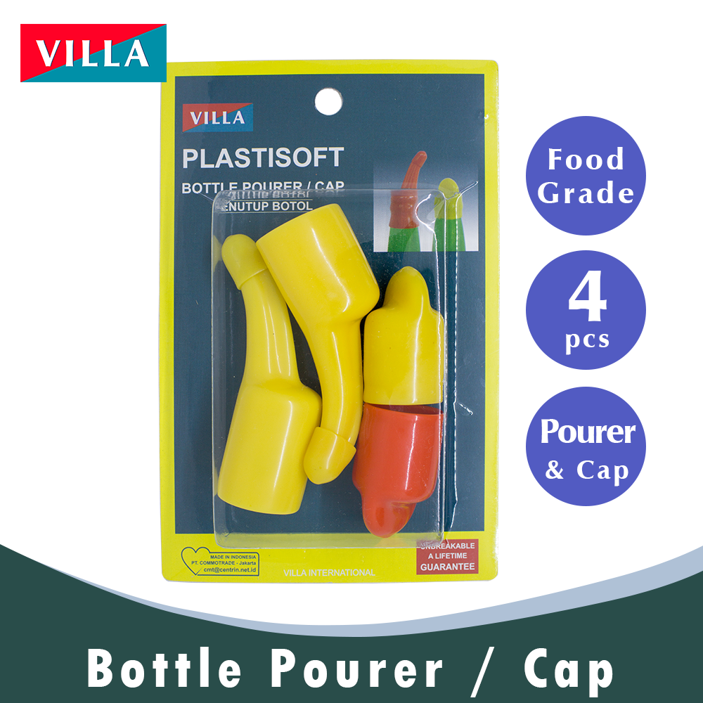 Plastisoft Penutup Botol 4 pcs Bottle Pourer Cap Villa 6280