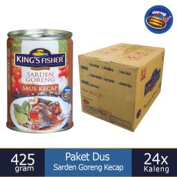 Paket 1 dus 24 pc Kings Fisher Sarden goreng saus kecap 425g kaleng