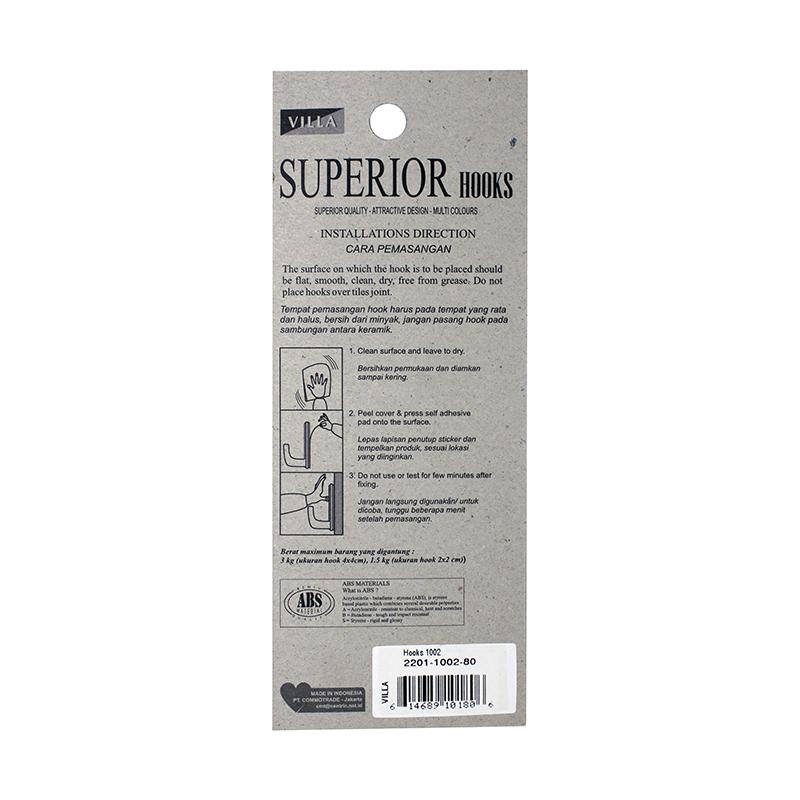 Villa Superior Sigma Hook 1002 Gantungan baju Kail Tempel 2201-1002