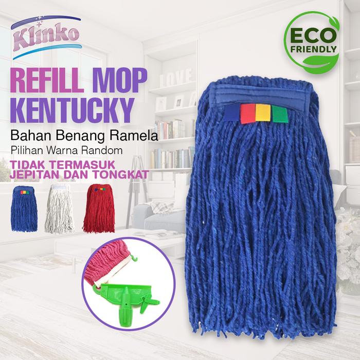 REFILL Alat Pel Lantai Mop Jepit Kentucky Warna Color pel Sumbu Klinko