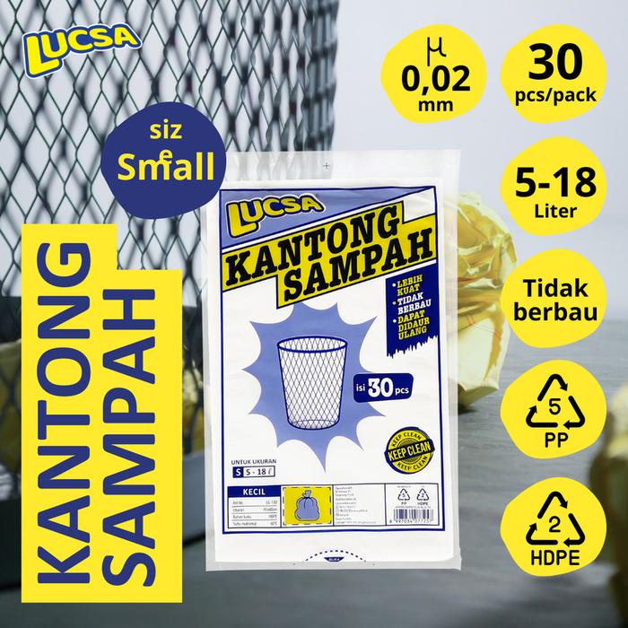 Kantong Sampah S 5-18L Plastik Sampah Bin Liner Garbage Bag Lucsa 130