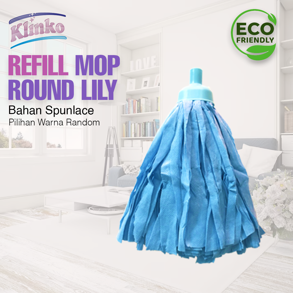Refill Alat Pel Lantai warna Mop Lily pel Spunlace Klinko