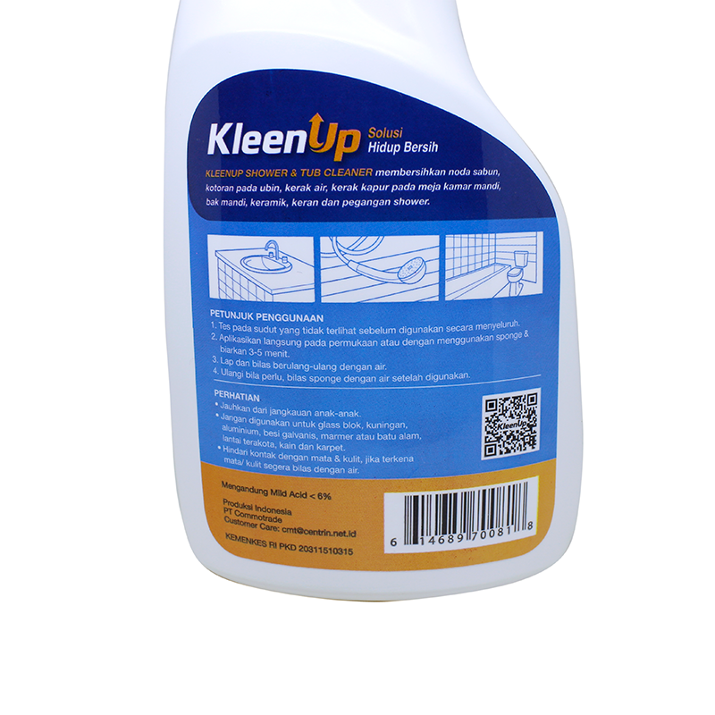 cairan membersih kamar mandi toilet Kleen Up Shower & Tub Cleaner