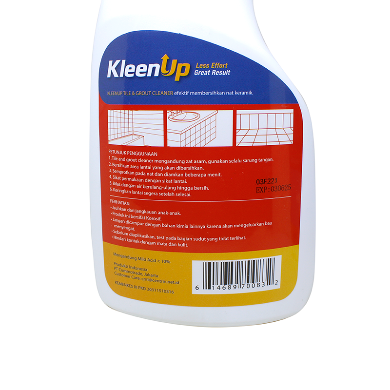 Cairan Pembersih Nat Dan Keramik Kleen Up Tile & Grout Cleaner 450mL