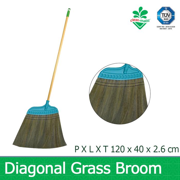 Diagonal Grass Broom Sapu Rumput Lantai Tebal 200047 CleanMatic