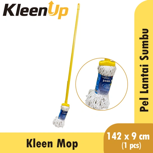 Kleen up Mop alat Pel Lantai pel bulat sumbu pel gagang