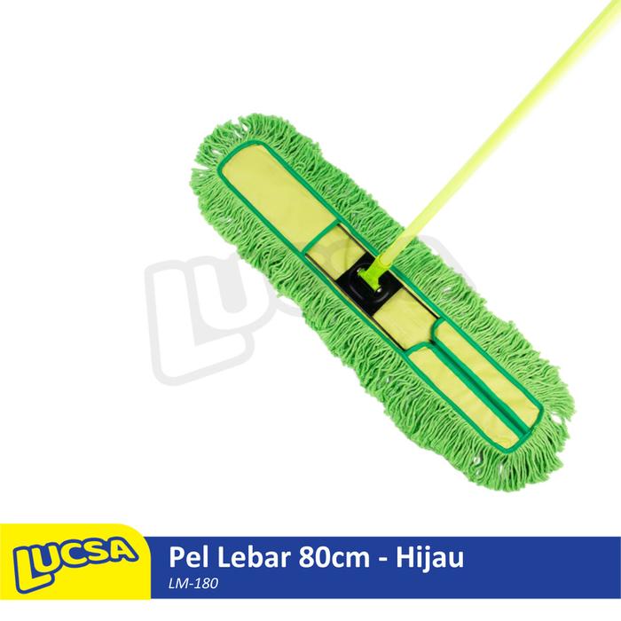Pel Lebar 80cm Alat Pel Sapu Lantai Lobby Set Dust Mop Lucsa LM-180