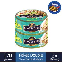 Paket 2 Pcs Kings Fisher Tuna Sambal Matah Daging Tuna Makanan Kaleng 170 g