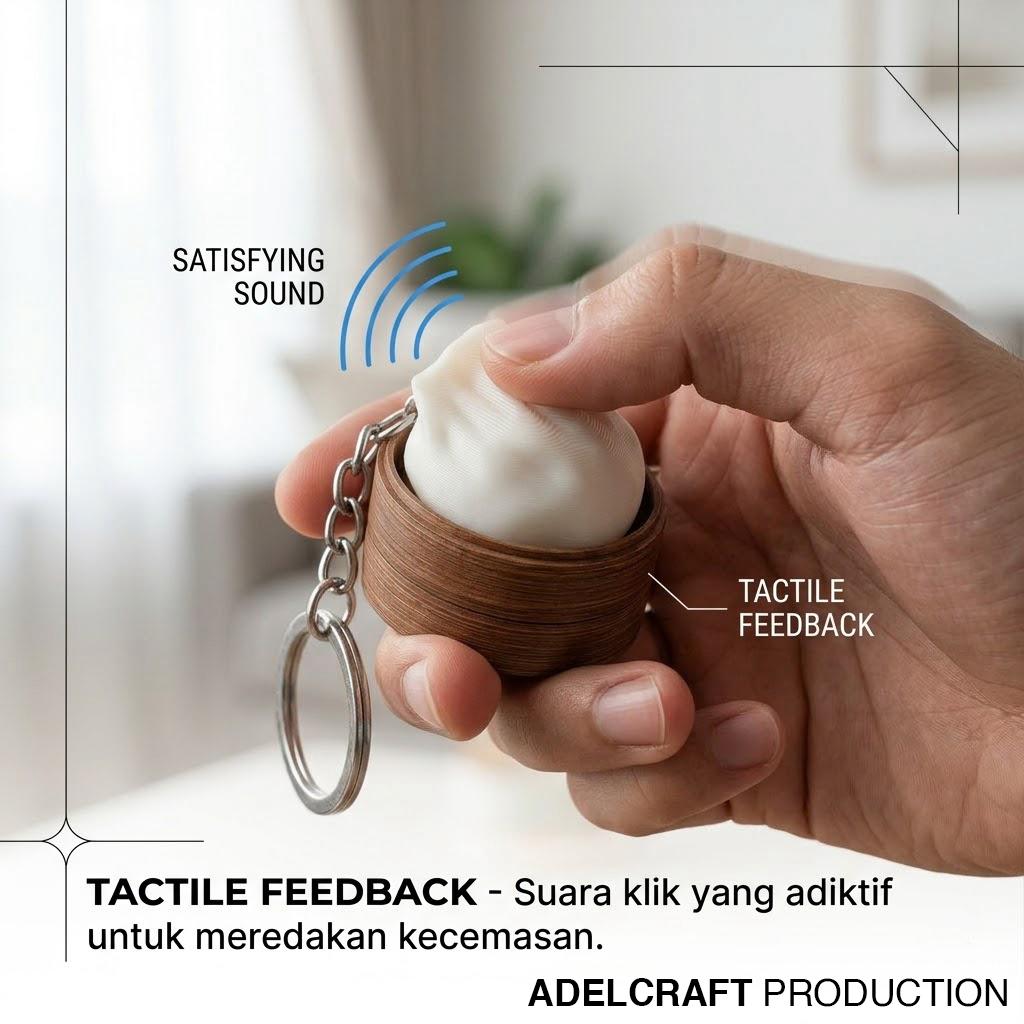 Ktmstore - Hakau Hakao Dimsum dim sum Clicker Fidget Gantungan Kunci Mechanical Keyboard 3D ASMR