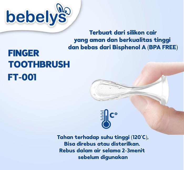 Finger Toothbrush Sikat Gigi Jari silikon Bayi FT-001 Bebelys