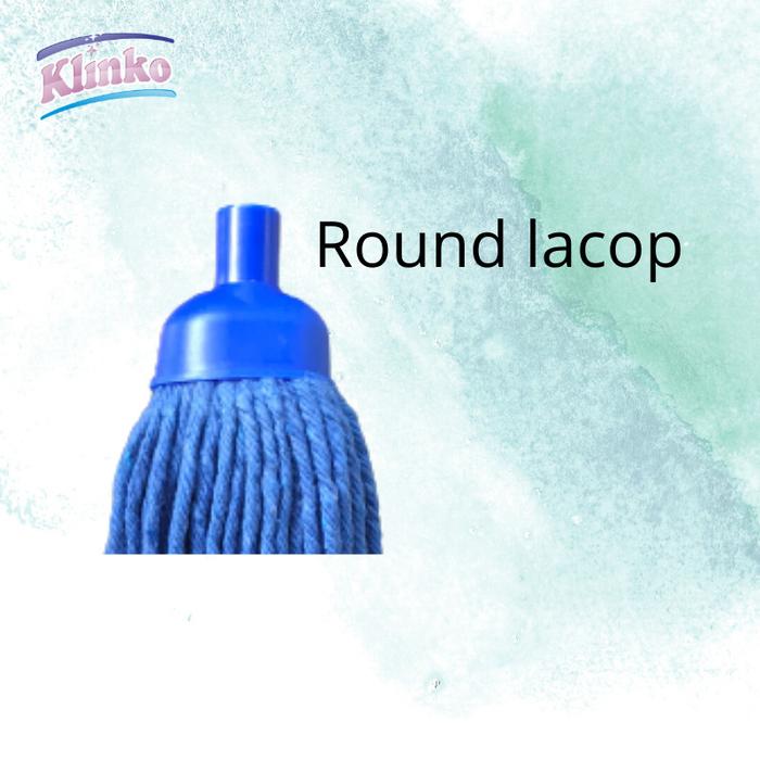 REFILL Alat Pel Lantai warna Mop Round pel benang sumbu Klinko