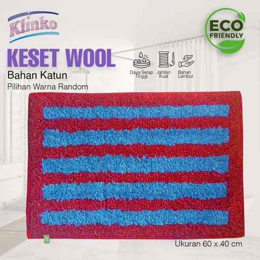 Keset Kaki Wool Kamar Mandi Keset Pintu Keset rumah Klinko