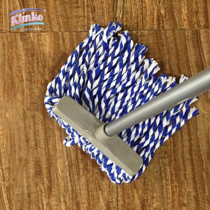 Alat Pel Lantai 2 warna Mop Baguette Bicolor pel benang sumbu Klinko