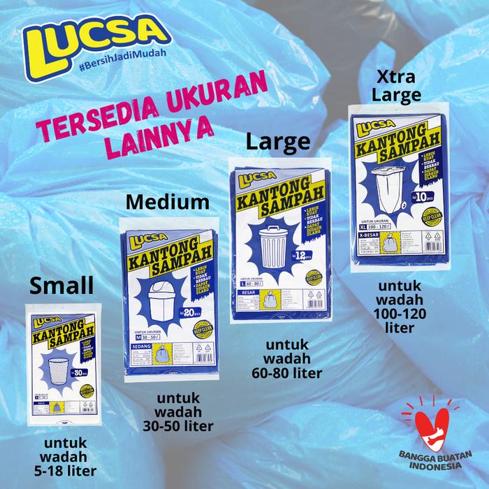 Kantong Sampah S 5-18L Plastik Sampah Bin Liner Garbage Bag Lucsa 130