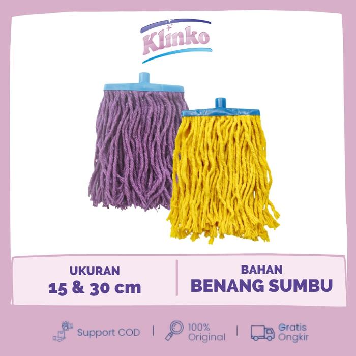 Alat Pel Lantai warna Mop Baguette color pel benang sumbu Klinko