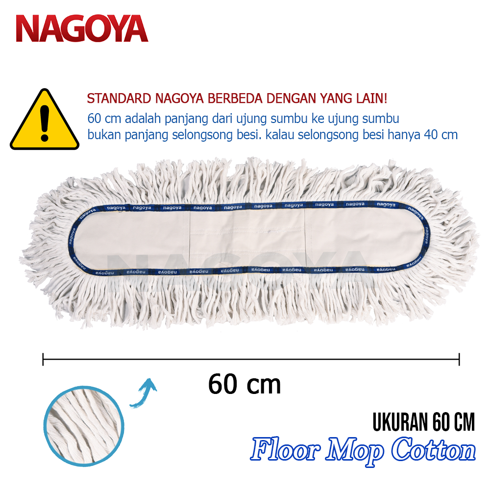 Refill Pel Mop Lobby Duster Pel Lantai Pel Lobi Mop Katun Nagoya 60cm